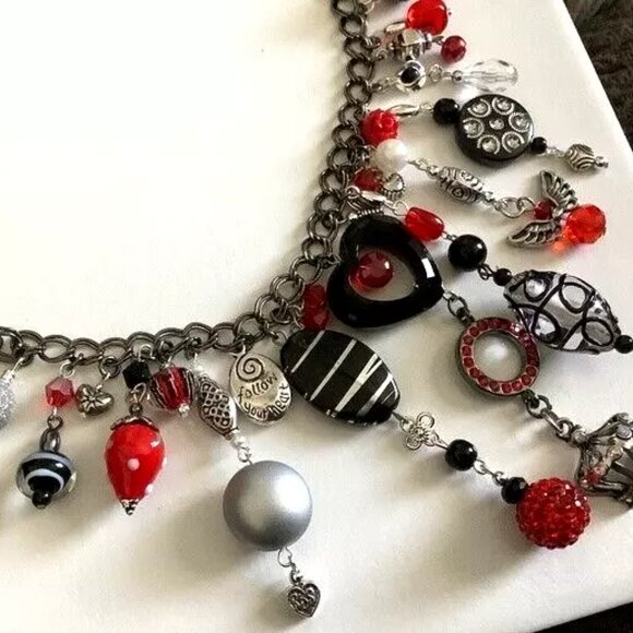 ART BY AMY LABBE New Gorgeous Necklace 13” long - Picture 12 of 15